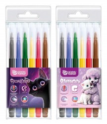 Фломастеры  6цв. Schoolformat ФЛ06-МДВ "МИКС" 256784