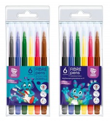 Фломастеры 6цв. Schoolformat ФЛ06-СДН "Smart Dino" круглый корпус 247400