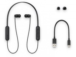 Гарнитура  Sony WI-C200 черный безпроводные bluetooth 1175829