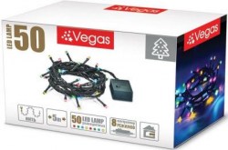 Гирлянда эл светодиодная  50ламп, 5м, 8 режимов, многоцветная Vegas "Нить" 55058