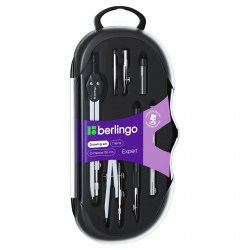 Готовальня Berlingo DS_00707 Expert 7предм, циркуль 135мм,пласт футл 231679