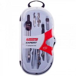 Готовальня Berlingo DS_00707 Expert 7предм, циркуль 135мм,пласт футл 231679