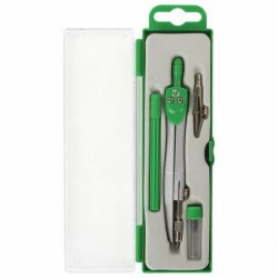 Готовальня Brauberg 210334 Klasse 4предм, циркуль 125мм, пласт футляр