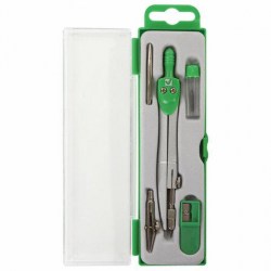 Готовальня Brauberg 210336 Klasse 5предм, циркуль 125мм, пласт футляр