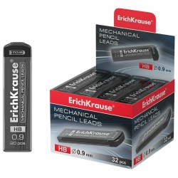 Грифель 0,9мм НВ ErichKrause 48144 для мех. карандашей (в футляре 20 шт.)