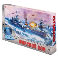 Игра настольная Рыжий кот ИН-1760 "Морской бой" 2 поля, фишки, фигурки кораблей 665008