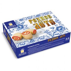 Игра настольная Золотая сказка 664710 "Русское лото" с деревянными бочонками, к/к