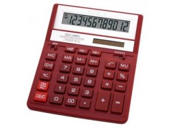 Калькулятор  CITIZEN SDC-888XRD 12 разр, двойное пит, 158*203*31мм, красный 144137