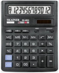 Калькулятор  Skainer SK-482II 12 разр, бухгалтерский, черный