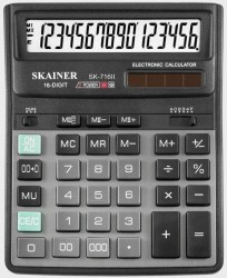 Калькулятор  Skainer SK-716II 16 разр, бухгалтерский, черный