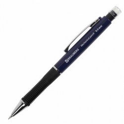 Карандаш авт. 0,5мм Brauberg 180285 "Modern" синий, резиновый грип, ластик