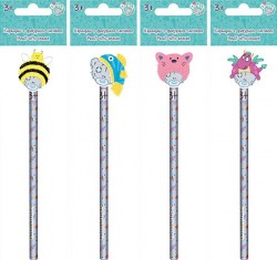 Карандаш ч/г Академия Групп DNFS-UA1-1320 с фигурным ластиком My Dinky Bear 