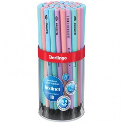 Карандаш ч/г  Berlingo BP01196 HB Instinct черное дерево, трехгранный, заточен 299041