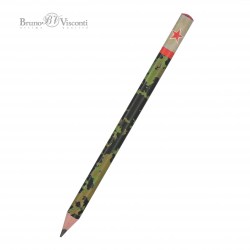 Карандаш ч/г Bruno Visconti 21-0062/11 4B "HappyGraphix Jumbo" Милитари.Звезда 3,5мм