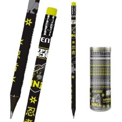 Карандаш ч/г  deVente 5032329 HB с ластиком SuperHero. Ninja черное дерево