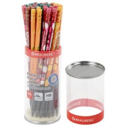 Карандаш ч/г  Brauberg 182017 JUICY FRUIT, НВ, с ластиком, черн. дерево