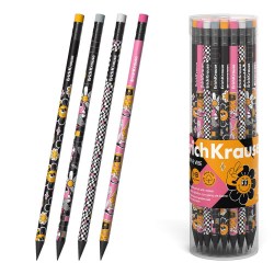 Карандаш ч/г ErichKrause 62776 HB Positive Vibe, с ластиком, круглый