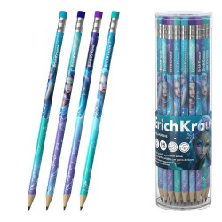 Карандаш ч/г ErichKrause 65238 HB Aquamarine, с ластиком, круглый