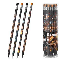 Карандаш ч/г ErichKrause 65314 HB Mine Block, с ластиком. трехгранный