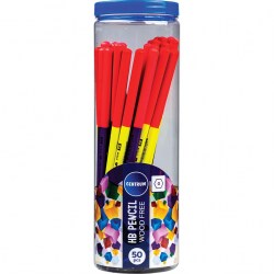 Карандаш пластик. ч/г Centrum 81258 HB трехгранный, ассорти
