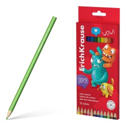 Карандаши 12цв. ErichKrause 61792 Jolly Friends шестигран., дерево