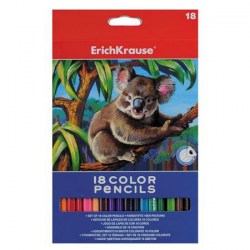 Карандаши 18цв. ErichKrause 32881 ArtBerry трехгранные, дерево