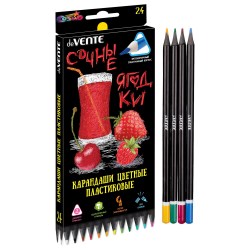 Карандаши 24цв. deVente 5024119 "Juicy Black" пластиковые
