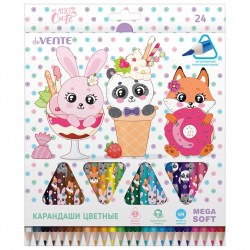 Карандаши 24цв. deVente 5024128 "CUTE" трехгранные