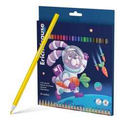 Карандаши 24цв. ErichKrause 61788 Kids Space Animals дерево, трехгранные