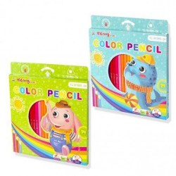 Карандаши 24цв. Yalong YL191055-24 "Детские" грифель 3,0мм, трехгранные