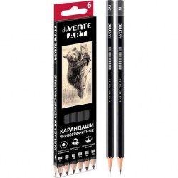 Карандаши ч/г  6шт deVente 5030202 "Art" /2Т, Т, ТМ - 2, М ,2М/