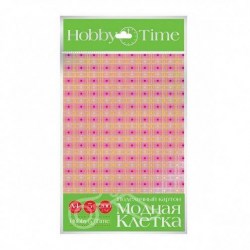 Картон цветной А4  5л 5цв 11-410-86  Набор №14 "Клетка пастельная" (Альт)