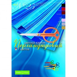 Картон цветной А4  7л  7цв 11-407-194 "Перламутровый" №25  /Альт/