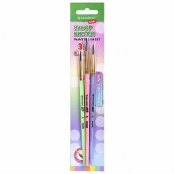 Кисти набор Brauberg KIDS 201074 /3шт/ (пони круглые №3,4,5) 