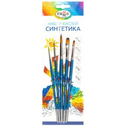 Кисти набор Гамма 280618.09.06 "Классические" 5шт. (синтетика круглые №1,3,5 плоские №5,8) 281038