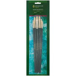 Кисти набор Greenwich Line "Алла Прима" 6шт щетина плоские №1-6 АВ_15908 268421