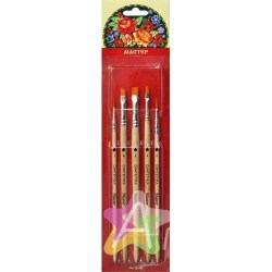 Кисти набор Худ.материалы С-6960 "Мастер-3 Жостово" 5шт.  150588
