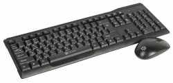 Клавиатура + мышь Оклик 230м черный, USB беспроводная 412900