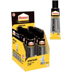 Клей 30мл "Момент Кристалл" универсальный в шоубоксе (Henkel) 788303