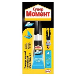 Клей  3г "Супер Момент Секундный" гель на блистер-карте 622917