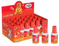 Клей ПВА   20г Гамма 170620202 "Мультики" с кисточкой 306184
