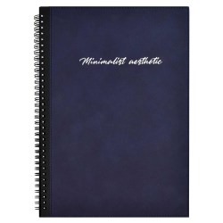 Книжка записная А4 Феникс 67693 НУБУК темно-синяя, кожзам, 96л. клетка