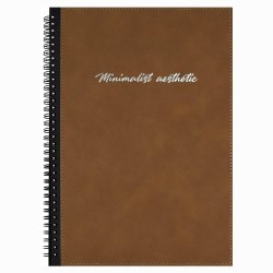 Книжка записная А4 Феникс 70704 НУБУК коричневая, кожзам, 96л. клетка