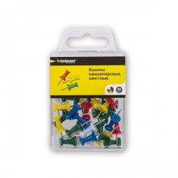 Кнопки силовые inФормат KGC-30P /30шт/ цветные пл/б 059032