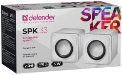 Колонки Defender 2.0 SPK 33 5W USB белый 65631
