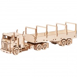 Конструктор деревянный ТРИ СОВЫ ДКНС019 "Тягач с прицепом" 190 деталей, 25*5,8*6,7см 363124