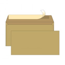 Конверт 110*220мм Е65 80г крафт стрип Ecopost 1836630