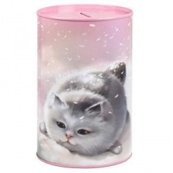 Копилка детская Феникс 66568 "Пухлые коты" 15,7*10*10см  металл