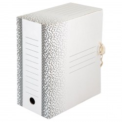 Короб архивный 150мм Noname 371330 "Standard" на завязках микрогофрокартон белый до 1400л. Рельеф