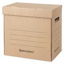 Короб архивный 325*235*325мм ДЕЛОПРОИЗВОДСТВО с крышкой, гофрокартон Brauberg 129999